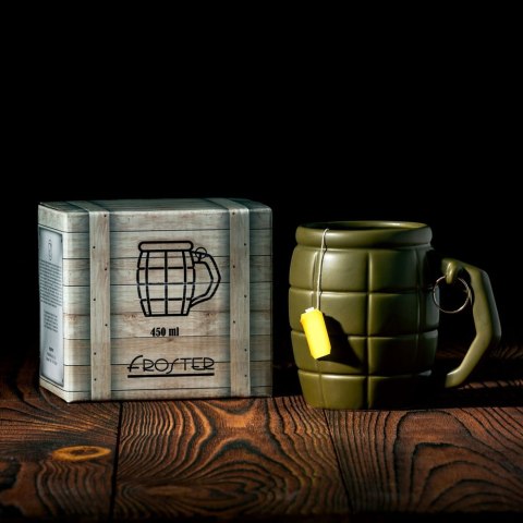 Zestaw Prezentowy dla Miłośnika militariów - termos pocisk, kubek granat