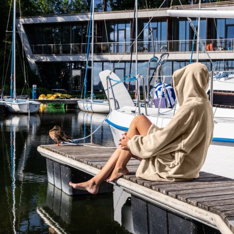 Bluzair Bluza Koc Hoodie Oversize Polska Beżowy