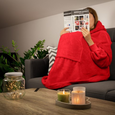 Bluzair Bluza Koc Hoodie Oversize Polska Czerwona