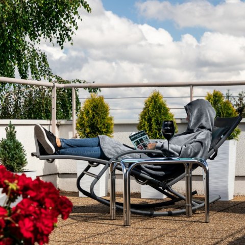 Bluzair Bluza Koc z Kapturem XXL Ciepła Szary 4w1