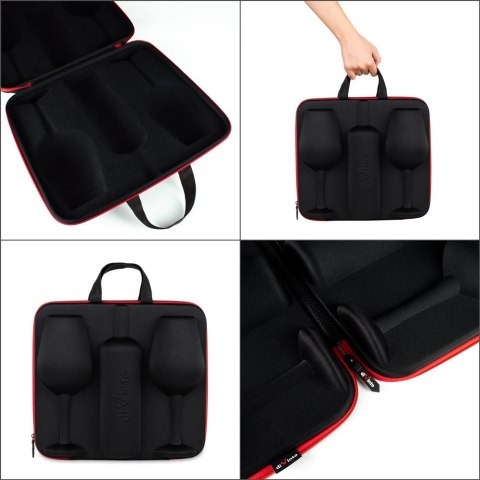 Etui na wino z kieliszkami pary dwojga Who cares