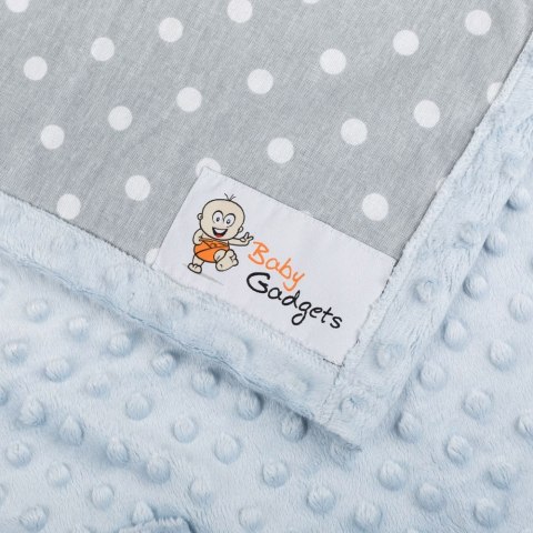 Kocyk zimowy Różowy minky gruby koc z rękawkami