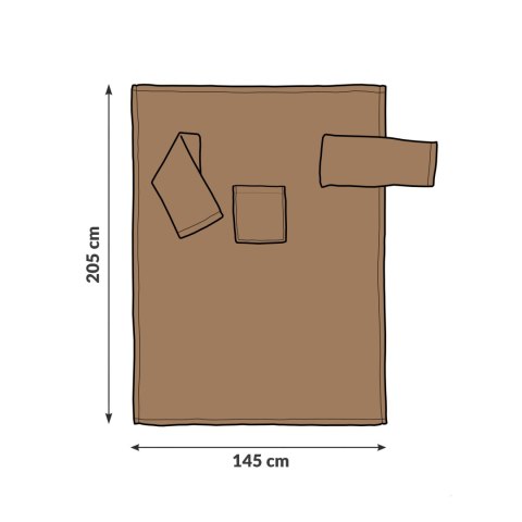 Kocyko Szlafrok Cappuccino z rękawami dla Mamy