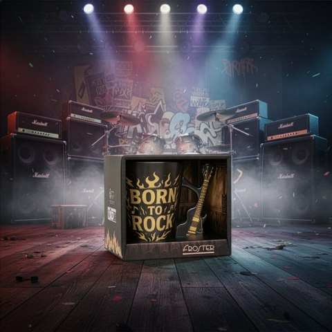 Kubek Gitara Elektryczna - Single Cut Style - czarny matowy rockowy