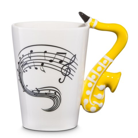 Kubek Muzyka - Saksofon - prezent dla saksofonisty, muzyka, melomana