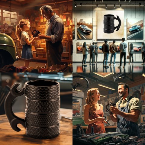 Kubek Opony - prezent dla złotej rączki - mechanika - kierowcy