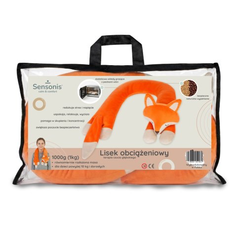 Sensonis Pluszak - kołnierz obciążeniowy Lis - maskotka obciążeniowa 1 kg