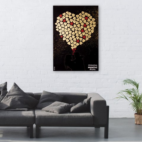 Zdrapka Przeżyć dla Pary plakat bucket list mapa