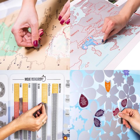 Zdrapka Przeżyć dla Pary plakat bucket list mapa