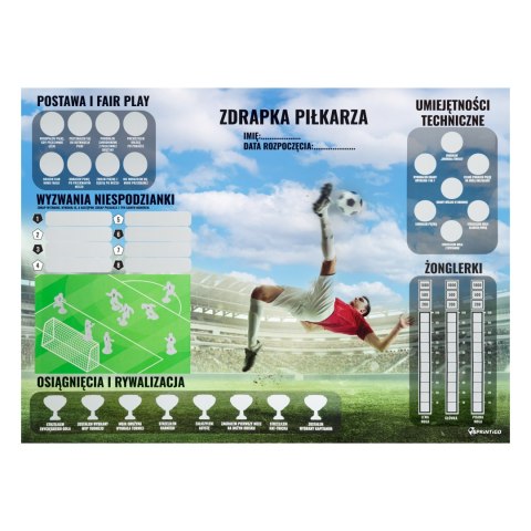 Zestaw Młodego Piłkarza - Mata Sprintigo ProMat 180x120 i Zdrapka Piłkarza