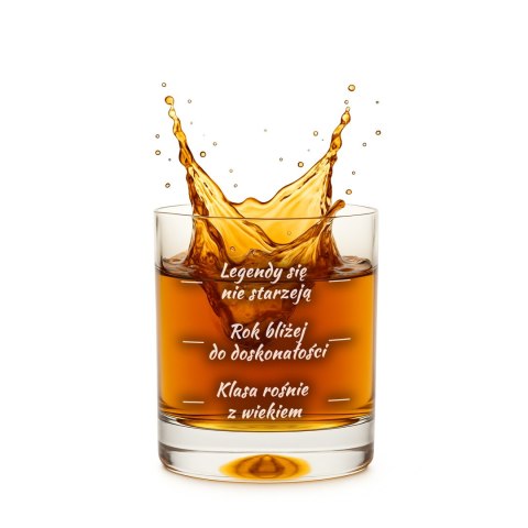 Urodzinowa szklanka do whisky - prezent na 60 urodziny - dla męża, dziadka