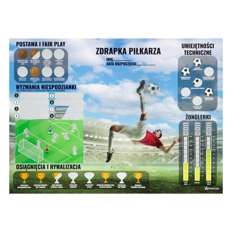 Zestaw Młodego Piłkarza - Mata Sprintigo ProMat 180x120 i Zdrapka Piłkarza